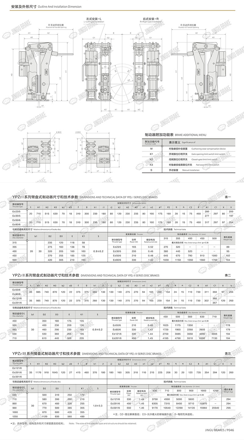 YPZ2係列電力液壓臂盤式製動器（qì）