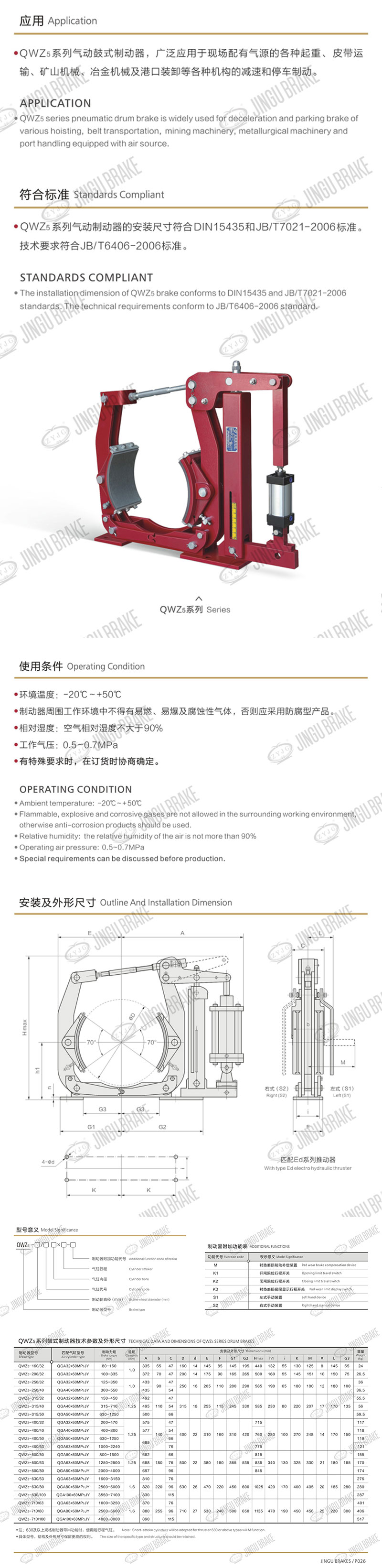 QWZ5係列氣動鼓式製動（dòng）器